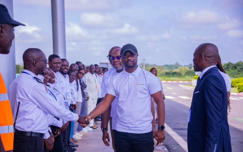 Aéroport de Korhogo, le Directeur Général par intérim effectue sa première visite de travail sur la plateforme.